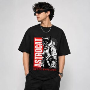 Men's 220 GSM Dropshoulder Oversized T-shirt ASTROCAT