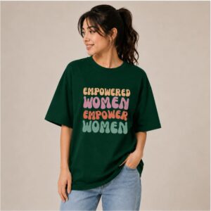 Women's 180 GSM Half Sleeve Round Neck T-shirt EMPOWER