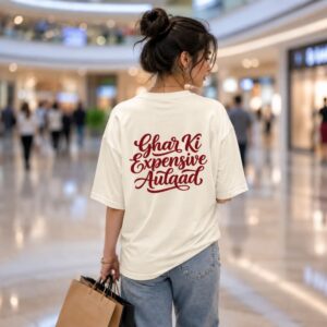 Women's 220 GSM Dropshoulder Oversized T-shirt EXPENSIVE AULAAD