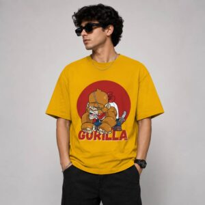 Men's 180 GSM Half Sleeve Round Neck T-shirt YELLOW GORILLA
