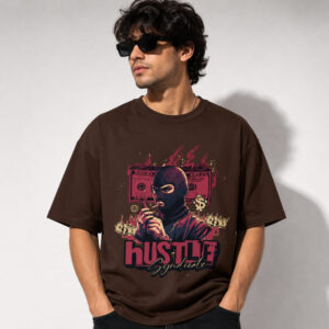 Men's 240 GSM Dropshoulder Oversized T-shirt HUSTLE