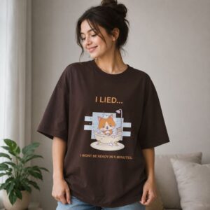 Women's 240 GSM Dropshoulder Oversized T-shirt I LIED