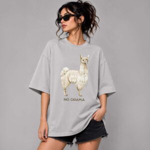 Women's 180 GSM Half Sleeve Round Neck T-shirt NO DRAMA