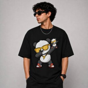 Men's 180 GSM Half Sleeve Round Neck T-shirt PANDA STYLE