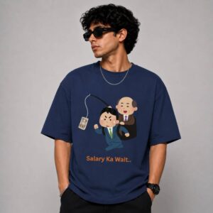 Men's 180 GSM Half Sleeve Round Neck T-shirt SALARY KA WAIT