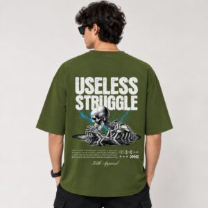 Men's 240 GSM Dropshoulder Oversized T-shirt USELESS STRUGGLE