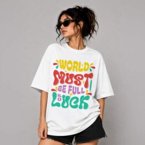 Women's 180 GSM Half Sleeve Round Neck T-shirt WORLD MUST