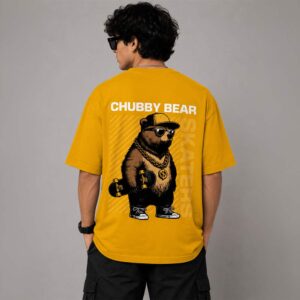 Men's 180 GSM Half Sleeve Round Neck T-shirt CHUBBY BEAR