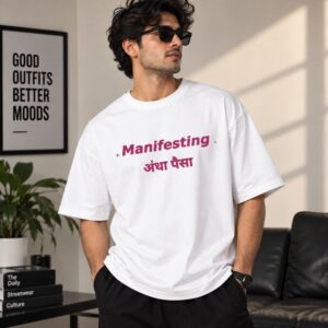 Men's 240 GSM Dropshoulder Oversized T-shirt Manifesting