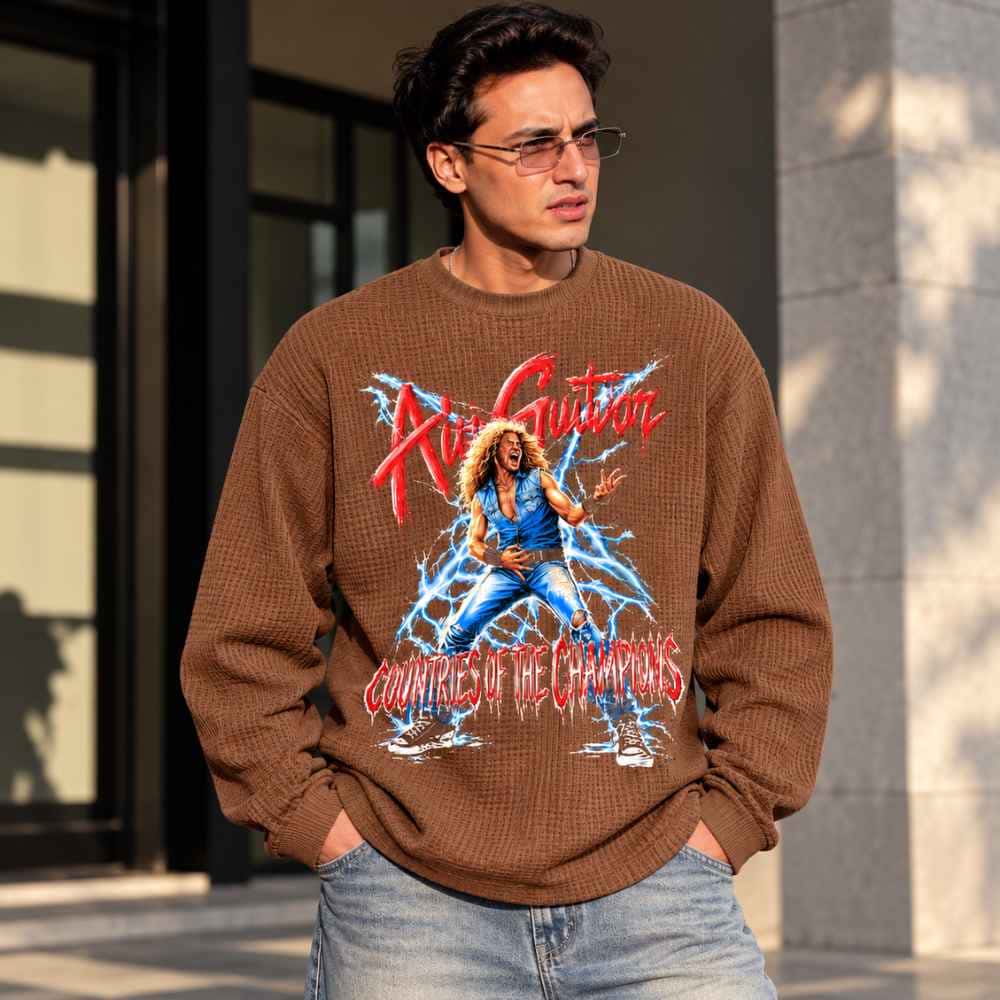 Men's 240 GSM Waffle Knit Oversized Full Sleeve - Champions