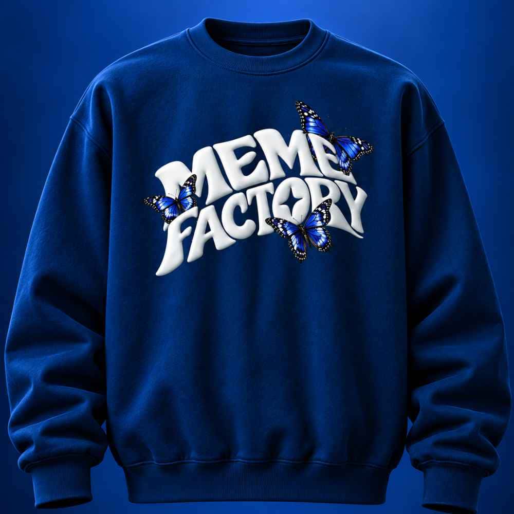 Women's 320 GSM Sweatshirt BLUE BUTTERFLY